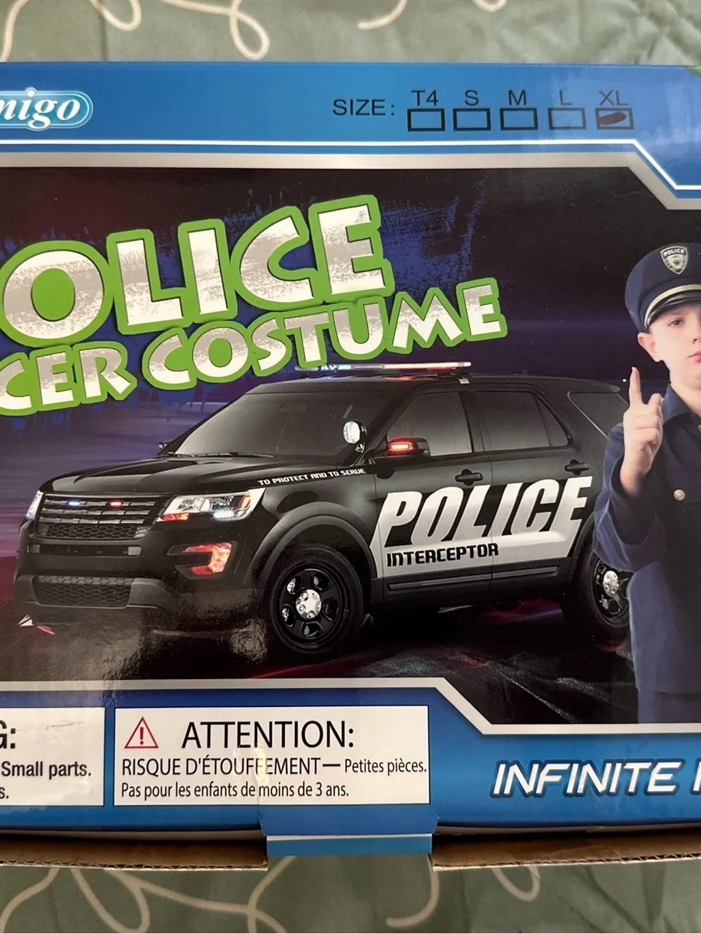 Police Toy Light Bar and Accessories in Navy and Red/Blue